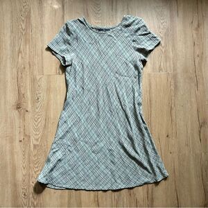 Vintage Carole Little Petites Plaid Mini Dress // academia shoulder pads